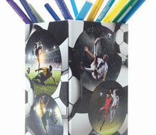 HERMA Stiftehalter 8,0 x 8,0 x 13,5 cm Fußball