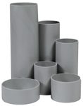 M&M Schreibtisch-Boy Stiftehalter 12,9 x 13,9 x 14,7 cm grigio (hellgrau)