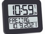 TFA® digitale Funkwanduhr 60.4512.01 schwarz