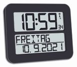 TFA® digitale Funkwanduhr 60.4512.01 schwarz