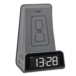 TFA® digitaler Wecker 60.2033 ICONcharge schwarz/grau