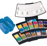 Pelikan Wasserfarbkasten 2 Wasserboxen + Deckweiß und 24 Farben