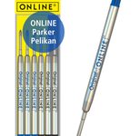 ONLINE® Kugelschreiberminen 3 St. schwarz, 3 St. blau 0.6 mm Mehrfarbig