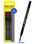 ONLINE® Rollerball-Minen Gelschreiberminen 0.7 mm Blau