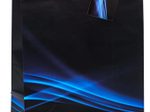 TSI Geschenktaschen Business Wave blau/schwarz, 26,0 x 32,0 cm