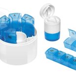 FIRST AID ONLY mit Zerteiler Tablettenbox blau, weiß