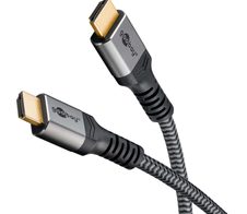 goobay HDMI 2.0 Kabel 2,0 m grau, schwarz, 1 St.
