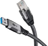 goobay USB A 3.0/RJ45 Kabel 2,0 m grau, schwarz, 1 St.