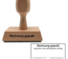 Textstempel "Rechnung geprüft"
