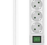 hama 6-fach Steckdosenleiste mit Schalter weiß