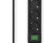 hama 6-fach Steckdosenleiste mit Schalter schwarz