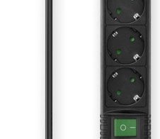 hama 6-fach Steckdosenleiste mit Schalter schwarz