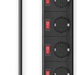 hama 6-fach Steckdosenleiste mit Schalter schwarz