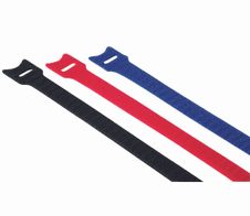 Hama Klettkabelbinder blau, rot, schwarz