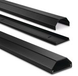 Hama eckig Alu Kabelkanal 110 cm schwarz