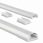 Hama halbrund Alu Kabelkanal 110 cm weiß