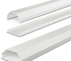 Hama eckig Alu Kabelkanal 110 cm weiß