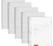 5 Brunnen Collegeblöcke Student A4 kar. weiß