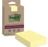Post-it® Haftnotizen Super Sticky Recycling Notes, gelb, 45 Blatt