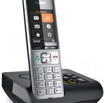 Gigaset COMFORT 500A Schnurloses Telefon mit Anrufbeantworter, schwarz-silber