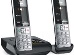 Gigaset COMFORT 500A duo Schnurloses Telefon-Set mit Anrufbeantworter schwarz-silber