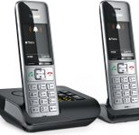 Gigaset COMFORT 500A duo Schnurloses Telefon-Set mit Anrufbeantworter schwarz-silber