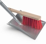 Nölle Kehrgarnitur Metall, Holz, Elaston silber