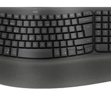 Logitech ergonomische Tastatur kabellos Logi Tastatur Wave Keys schw. schwarz