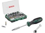 BOSCH Bit-Set Mini-Ratsche + Handschraubendreher 27-teilig