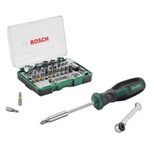 BOSCH Bit-Set Mini-Ratsche + Handschraubendreher 27-teilig