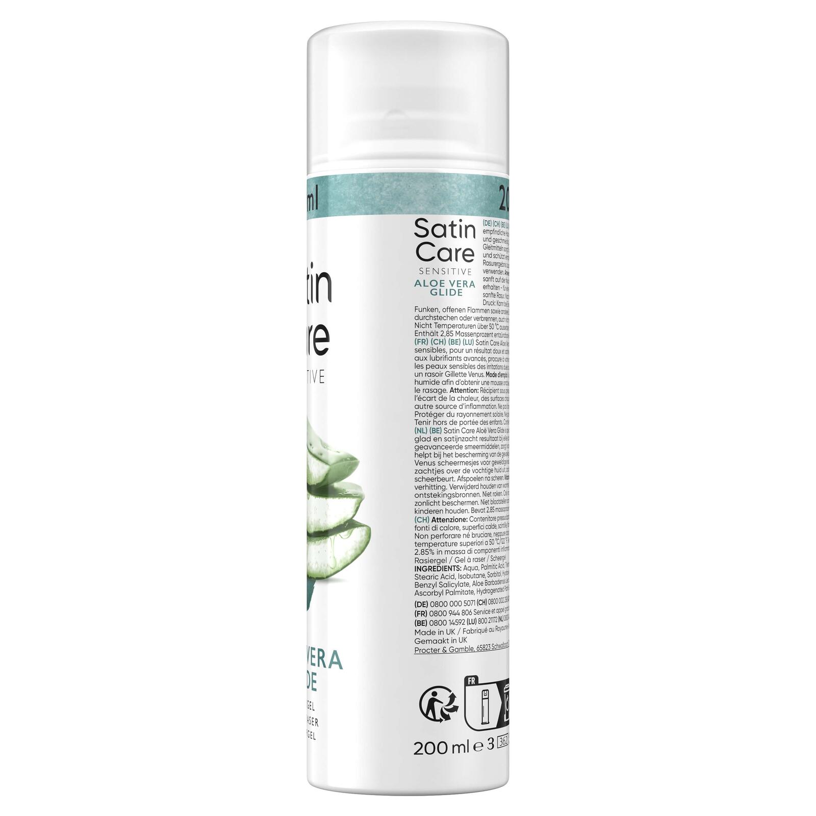 Gillette Venus Satin Care SENSITIVE Rasiergel 200 ml | playox.de