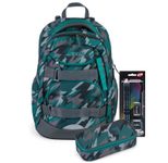 JOLLY Schulrucksack Next Gen 29,0 x 22,0 x 43,0 cm grün/schwarz 28,0 l
