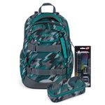 JOLLY Schulrucksack Next Gen 29,0 x 22,0 x 43,0 cm grün/schwarz 28,0 l