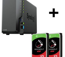 Synology DiskStation DS224+ 2 Einschübe NAS-Server Leergehäuse + 24TB Seagate IronWolf®