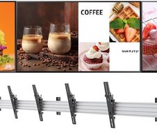 Samsung Menuboard 3x QM55C Smart Signage Display 139 cm 55 Zoll + Neomounts NMPRO-WMB3 dreifach Wandhalterung