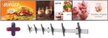 Samsung Menuboard 3x QM55C Smart Signage Display 139 cm 55 Zoll + Neomounts NMPRO-WMB3 dreifach Wandhalterung