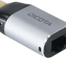 DICOTA Mini-Adapter USB-C zu Ethernet mit Power Delivery