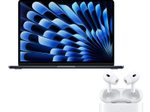 Apple Macbook Air 34,46cm (13,6") mitternacht + Apple AirPods Pro 2. Generation MagSafe Ladecase