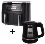 Ninja Doppel-Heißluftfritteuse AF300EU + Tefal Includeo Wasserkocher 1l KI5338