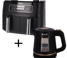 Ninja Doppel-Heißluftfritteuse AF300EU + Tefal Includeo Wasserkocher 1l KI5338
