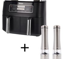 Ninja Doppel-Heißluftfritteuse AF300EU + Russell Hobbs Salz und Pfeffer Mühle elektrisch