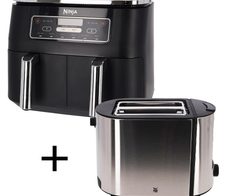 Ninja Doppel-Heißluftfritteuse AF300EU + WMF Bueno Pro Toaster 870W