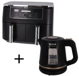 Ninja Doppel-Heißluftfritteuse AF400EU + Tefal Includeo Wasserkocher 1l KI5338