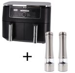 Ninja Doppel-Heißluftfritteuse AF400EU + Russell Hobbs Salz und Pfeffer Mühle elektrisch