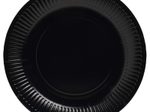PROnappe Pappteller, schwarz 23 cm