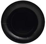 PROnappe Pappteller, schwarz 23 cm