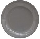 PROnappe Pappteller, grau 23 cm