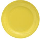 PROnappe Pappteller, gelb 23 cm