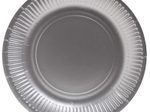PROnappe Pappteller, silber 23 cm
