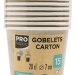 PROnappe Einweg-Kaffeebecher, braun 200 ml